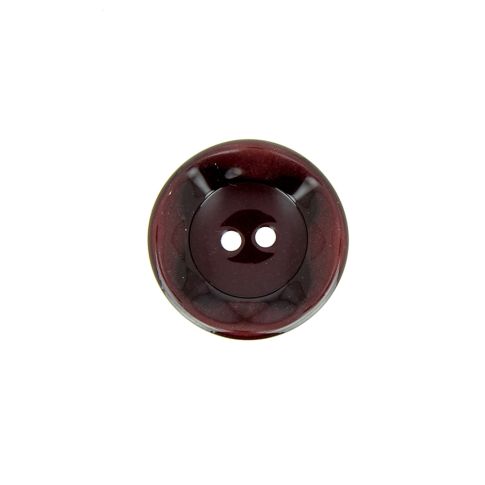 Bouton cuvette bord gondolé 18 mm - Bordeaux