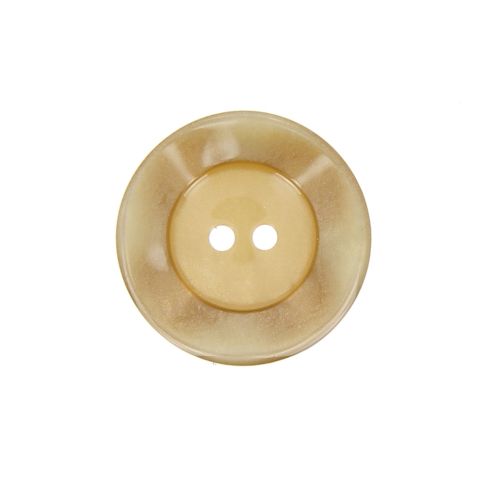 Bouton cuvette bord gondolé 22 mm - Beige