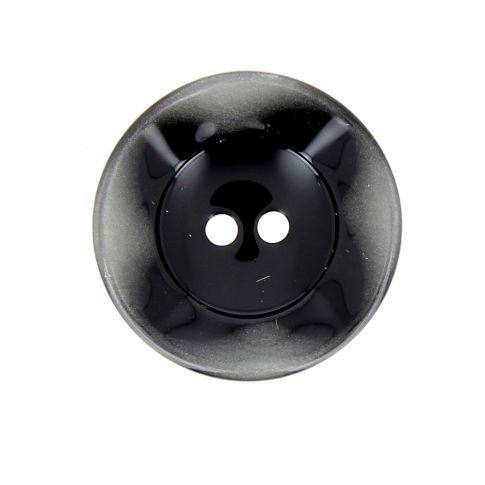 Bouton cuvette bord gondolé 27 mm - Gris