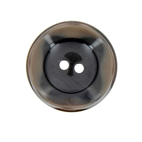 Bouton cuvette bord gondolé 27 mm - Marron
