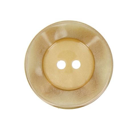 Bouton cuvette bord gondolé 27 mm - Beige