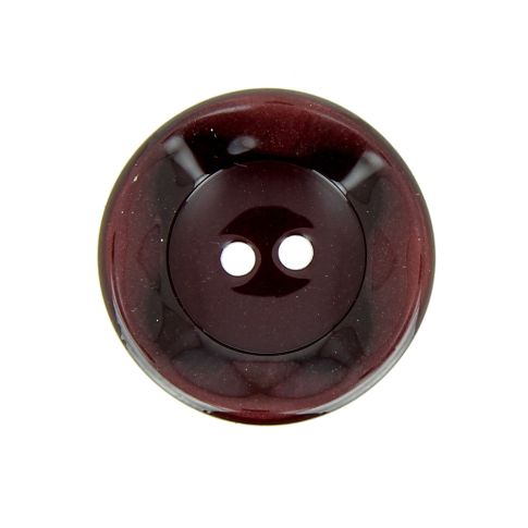 Bouton cuvette bord gondolé 27 mm - Bordeaux