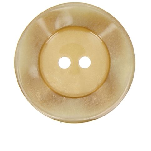 Bouton cuvette bord gondolé 34 mm - Beige