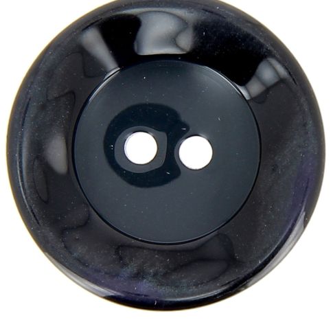 Bouton cuvette bord gondolé 40 mm - Noir