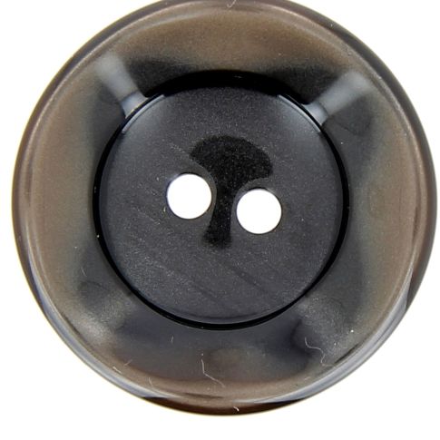 Bouton cuvette bord gondolé 40 mm - Marron