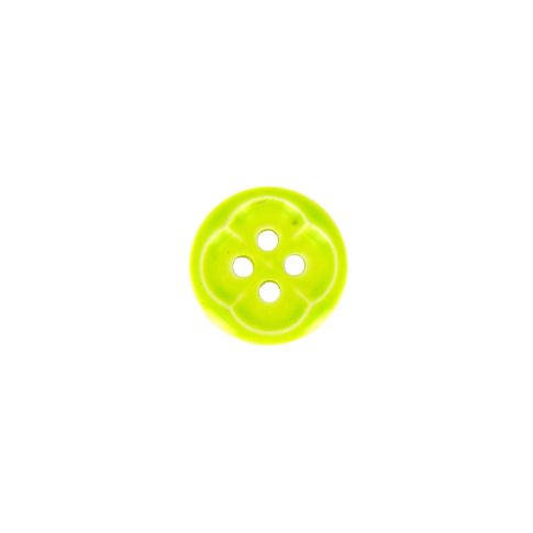 Bouton forme fleur 12 mm - Vert