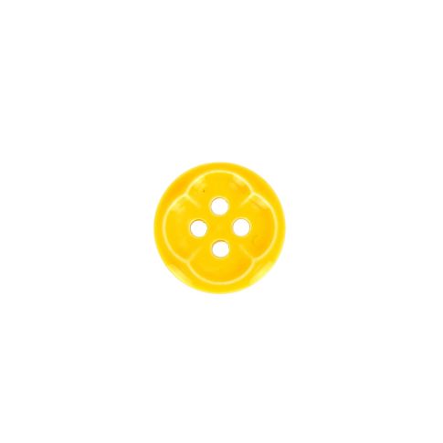Bouton forme fleur 12 mm - Jaune