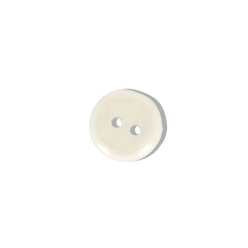 Bouton uni Christian 12 mm - Blanc