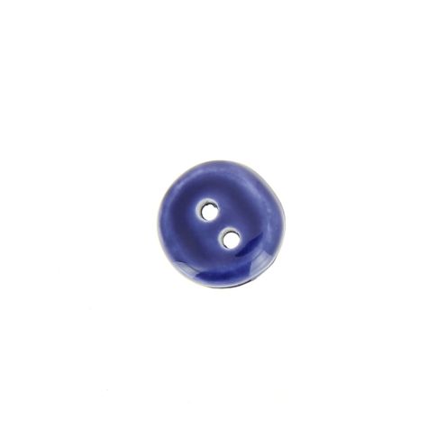 Bouton uni Christian 10 mm - Bleu