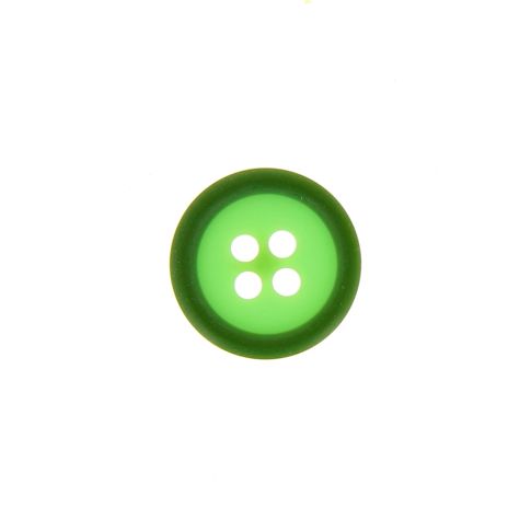 Bouton bicolore 10 mm - Vert/Vert forêt