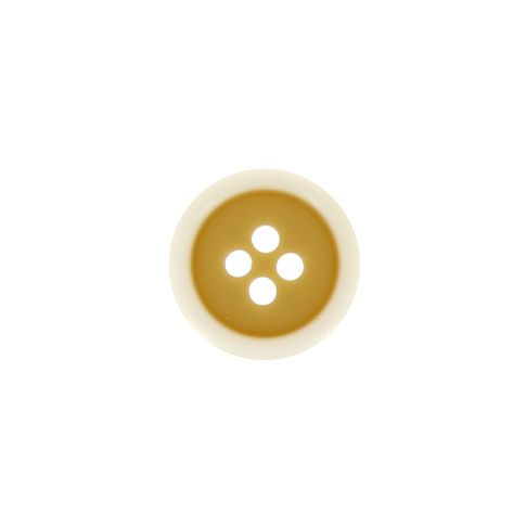 Bouton bicolore 15 mm - Beige/Blanc