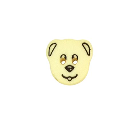Bouton ourson 15 mm - Jaune