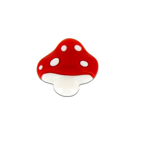 Bouton champignon 18 mm - Rouge