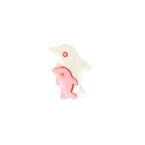 Bouton dauphin 18 mm - Rose