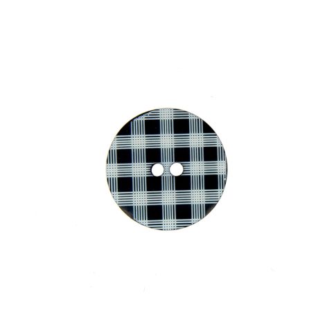 Bouton façon vichy 12 mm - Noir