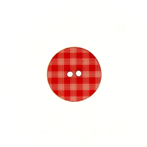 Bouton façon vichy 12 mm - Rouge