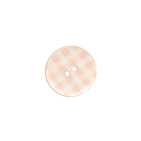 Bouton façon vichy 12 mm - Rose clair