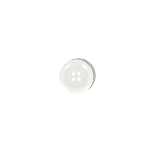 Bouton Veste homme 15 mm uni - Blanc