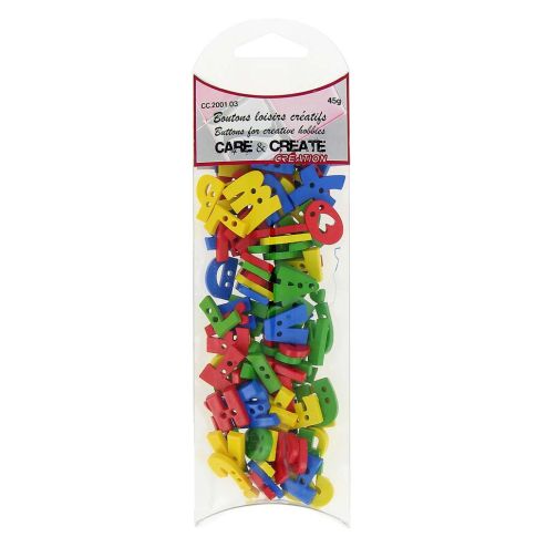 Assortiment de Boutons loisirs créatifs collection Alphabet - Care & Create