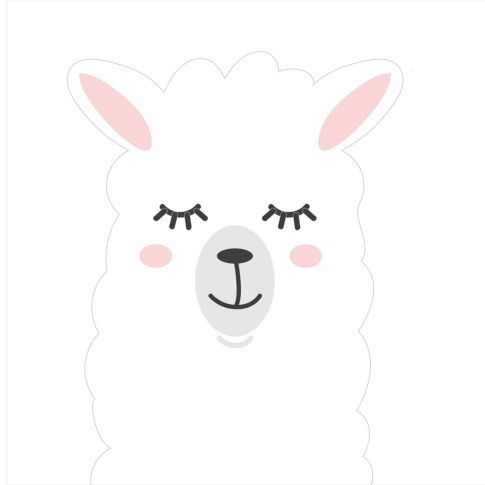 Sticker textile thermo-adhésif  7x7 cm - Lama 