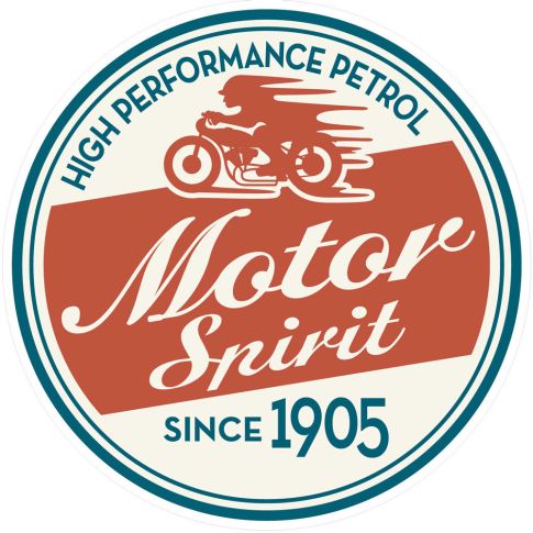 Sticker textile thermo-adhésif  7x7 cm - Motor spirit  