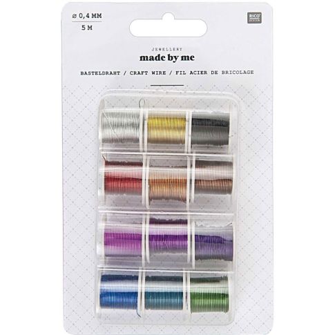 Assortiment de 12 fils en acier Rico Design