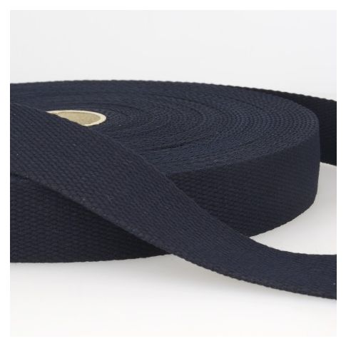 Sangle Coton 25 mm Bleu marine x1m