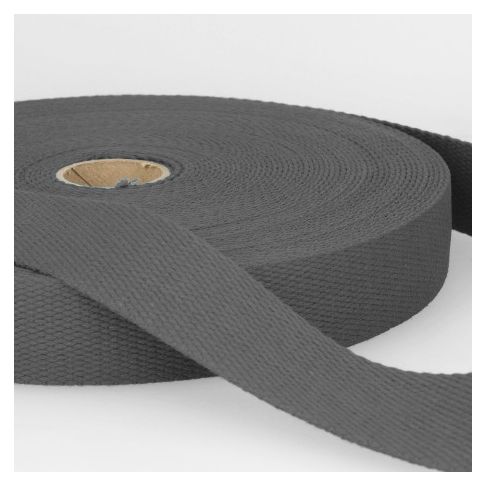 Sangle Coton 25 mm Gris x1m