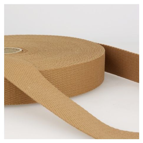 Sangle Coton 25 mm Beige sable x1m
