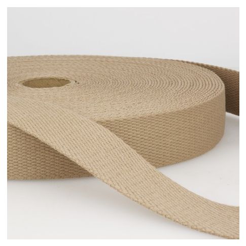 Sangle Coton 25 mm Beige x1m