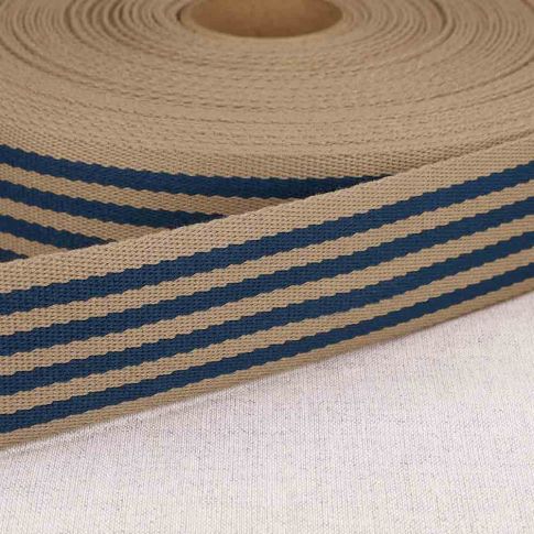 Sangle Polyester 40 mn Bicolore bleu marine x 1m