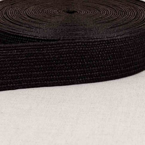 Sangle aspect naturel 50 mn noire x 1m