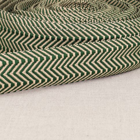 Sangle Double chevrons 38 mm  Vert x1m