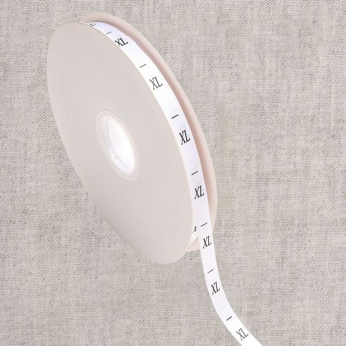 Ruban étiquettes 10 mm Taille XL sur fond Blanc