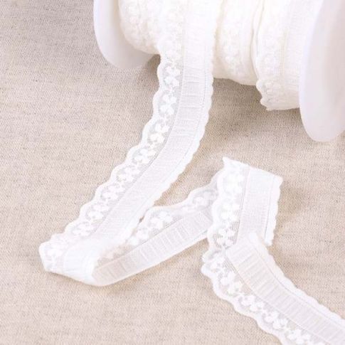 Elastique lingerie façon dentelle n° 10 Blanc