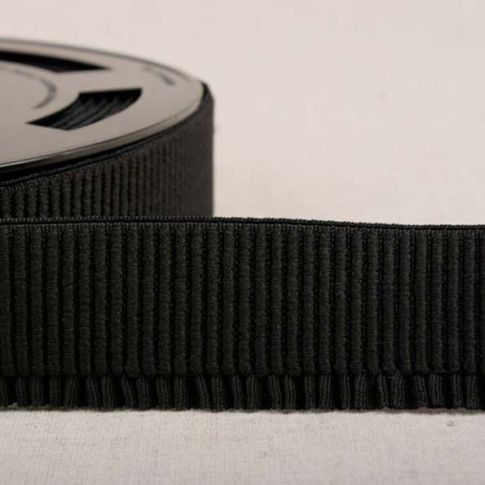Elastique Bord Côte 40 mm Noir x1m