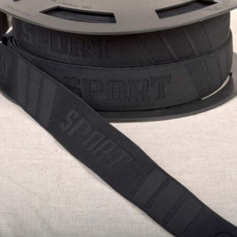 Elastique boxer SPORT 32 mm Noir x1m