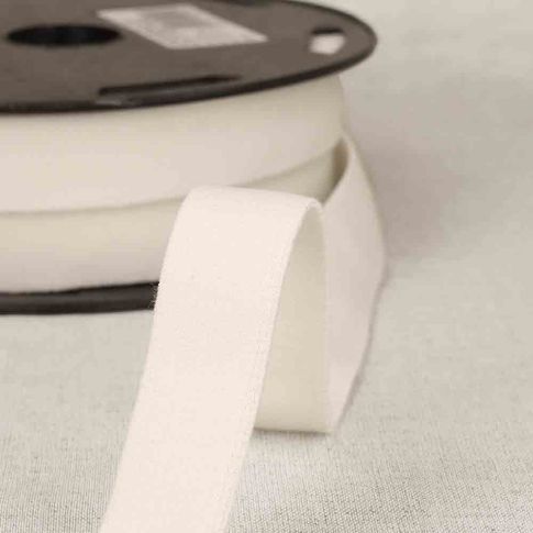 Elastique coton tissé 20 mn blanc x 1m