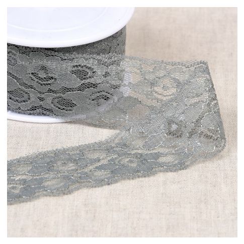 Dentelle Entre deux 45 mm - Gris