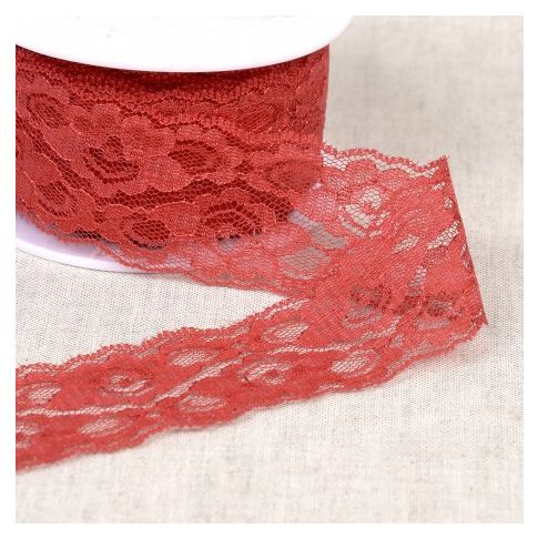 Dentelle Entre deux 45 mm - Rouge