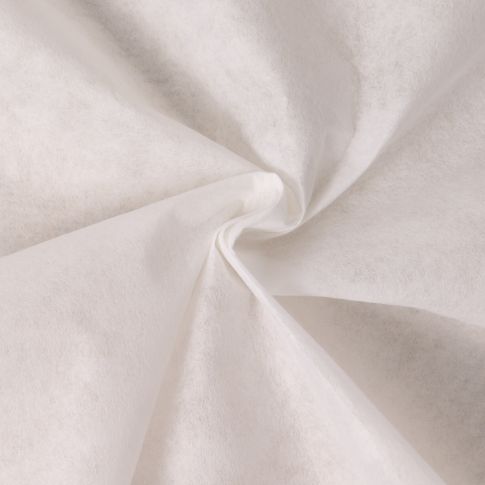 Coupon Entoilage Thermocollant non tissé épais N65 Blanc - Coupon de 100 cm