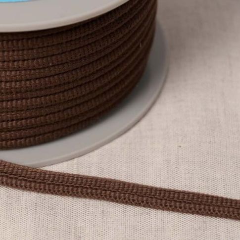 Cordon double passepoil Marron café x1m