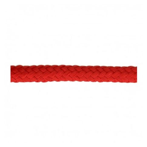 Cordon Tressé tubulaire 11 mm Rouge x1m