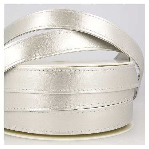 Sangle Simili cuir 22 mm Argent x1m