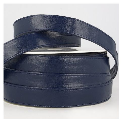 Sangle Simili cuir 22 mm Bleu Marine x1m