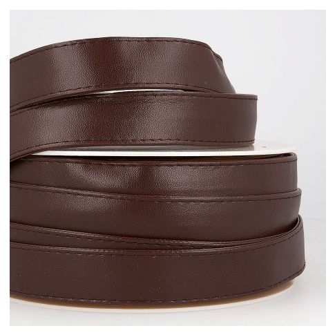 Sangle Simili cuir 22 mm Marron Chocolat x1m