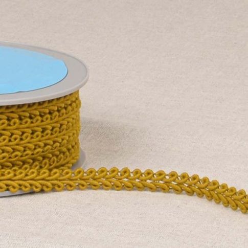Galon points d'épis 11 mm Moutarde x1m