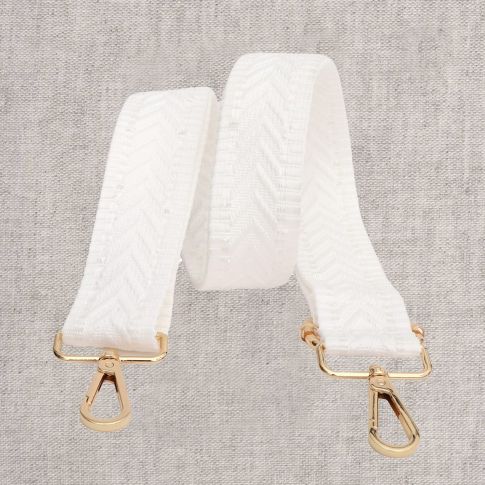 Sangle pour sac 40 mm Chevrons Blanc x1