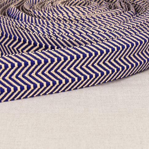 Sangle Double chevrons 38 mm  Bleu marine x1m
