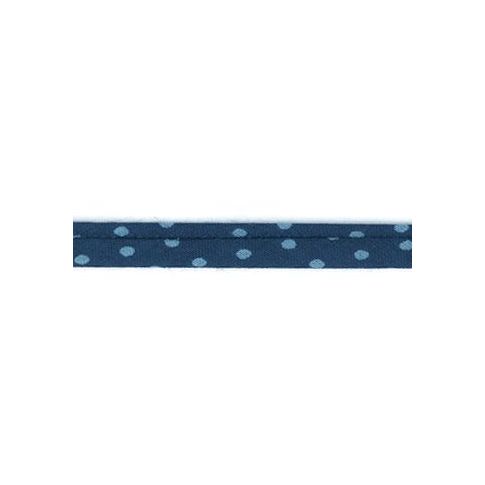 Cordon Pois spaghetti Frou-Frou Bleu foncé x1m